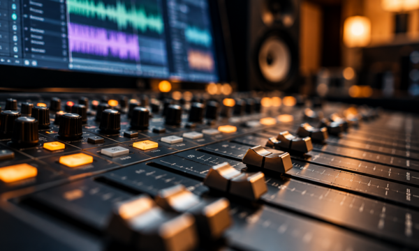 Cinematic Mixing Console in Studio Cinematic Mixing Console in Studio